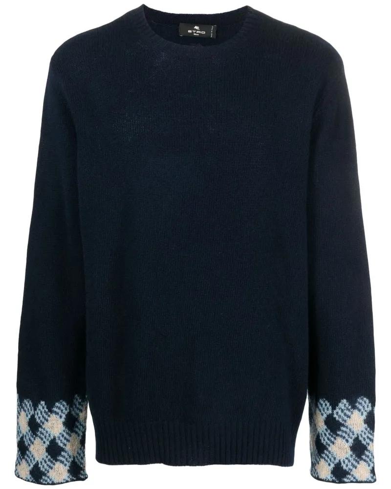 Etro Pullover mit Intarsienmuster Blau