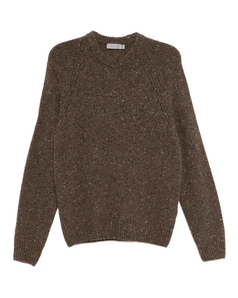 Canali Melierter Pullover - Braun Braun
