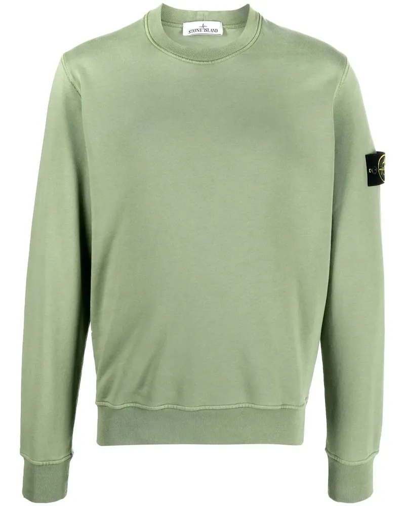Stone Island Sweatshirt mit Logo-Patch - Grün Grün