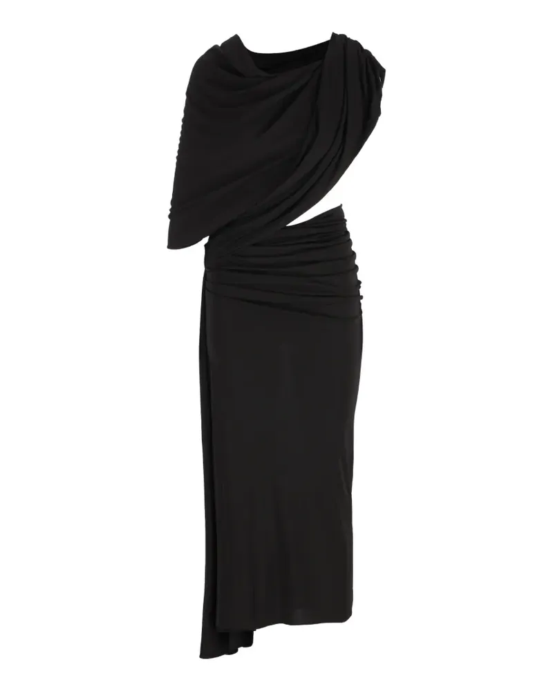 Balenciaga Drapiertes Kleid mit Cut-Out - Schwarz Schwarz