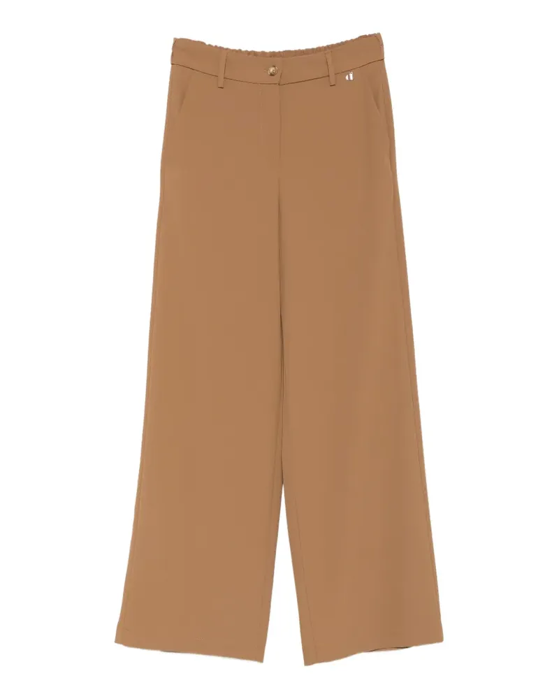 Dixie logo-detail trousers - Nude Nude