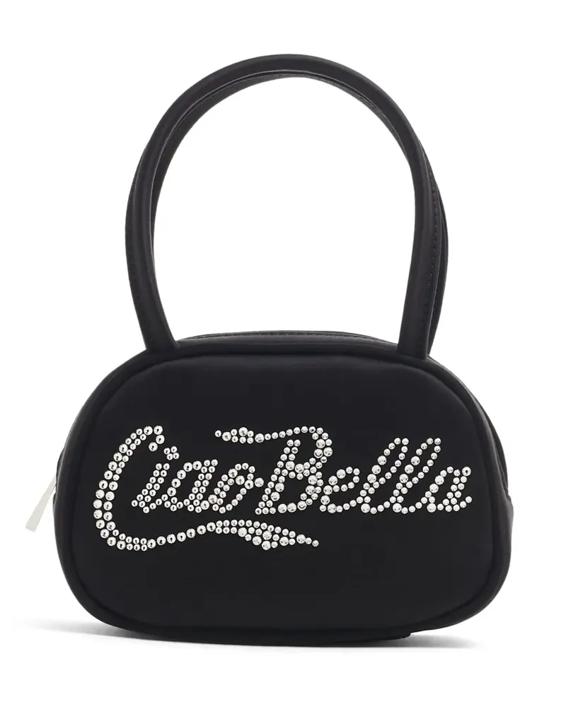 Amina Muaddi Verzierte Superamini Bella Schultertasche - Schwarz Schwarz