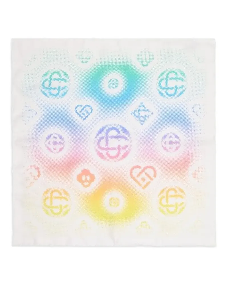 Casablanca Paris Schal mit Logo-Muster - Weiß Weiß