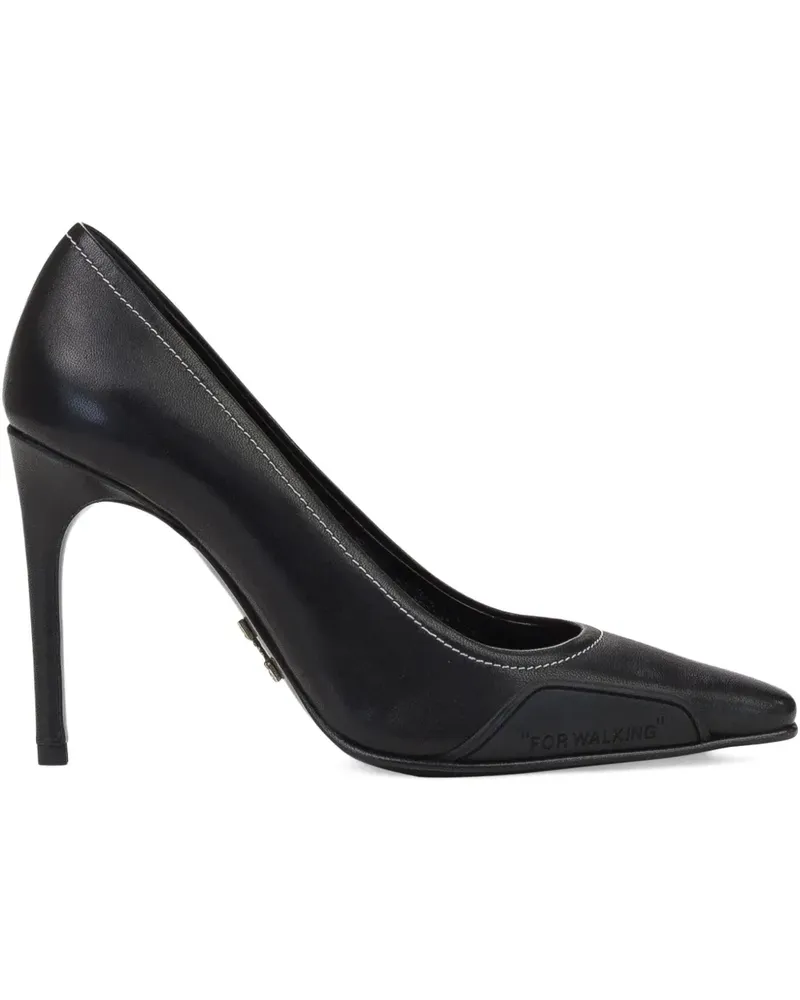 OFF-WHITE leather heeled pumps - Schwarz Schwarz