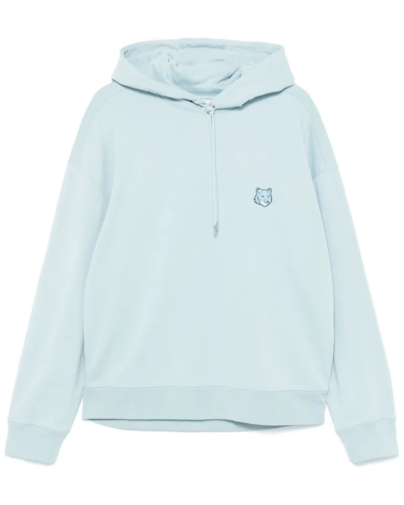 Kitsuné Hoodie mit Fox Head-Patch - Blau Blau