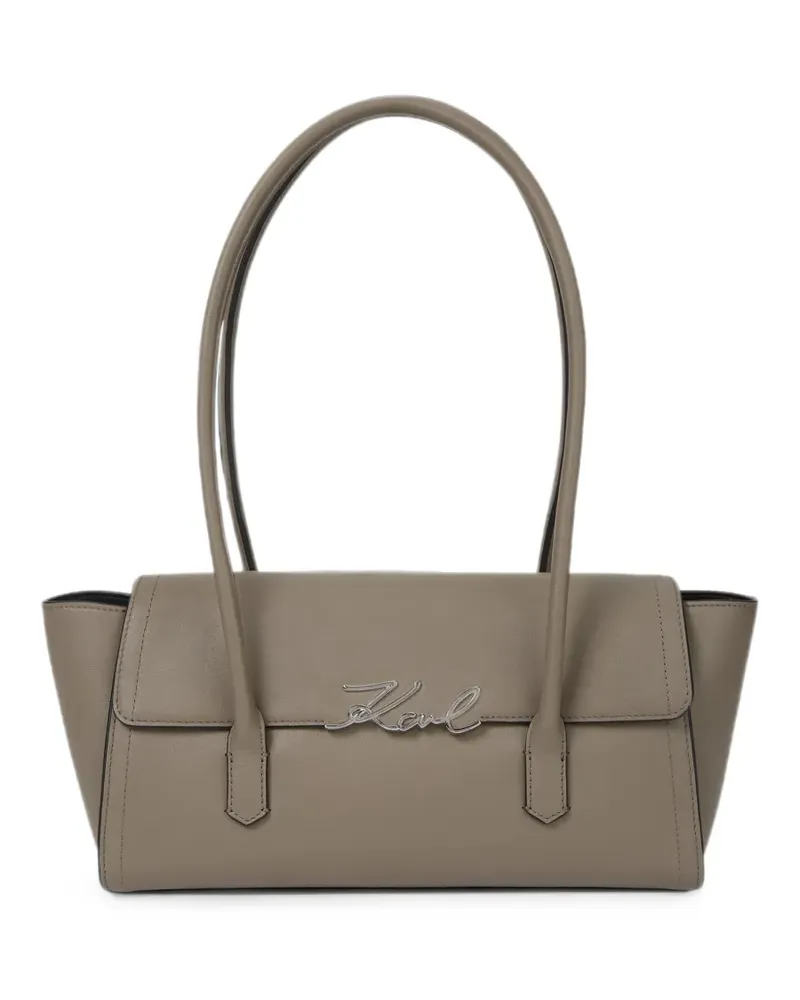 Karl Lagerfeld Längliche K/Signature Schultertasche - Grau Grau