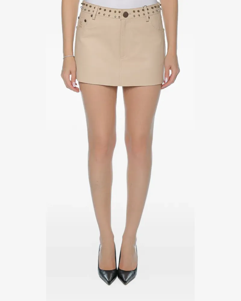 One Teaspoon Sloane fitted mini skirt - Nude Nude