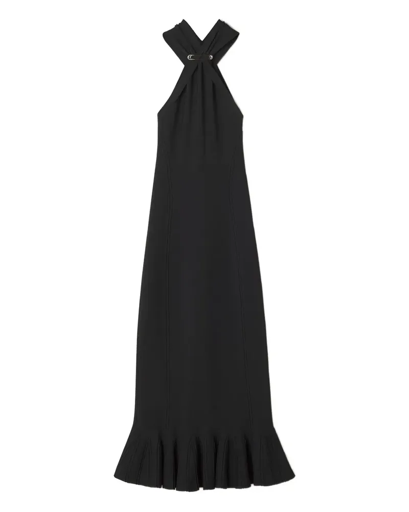 Lanvin Midikleid mit Neckholder - Schwarz Schwarz
