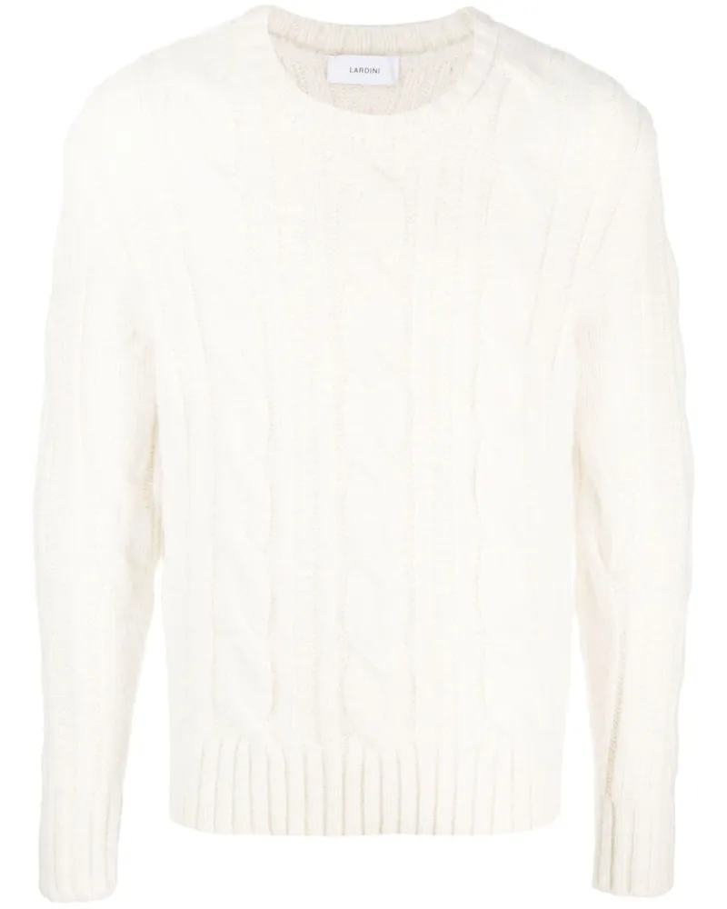 LARDINI Pullover mit Zopfmuster Nude