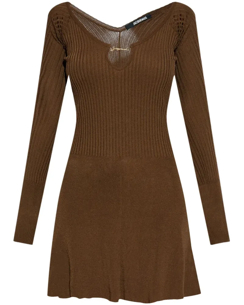 Jacquemus Geripptes La Robe Minikleid - Braun Braun