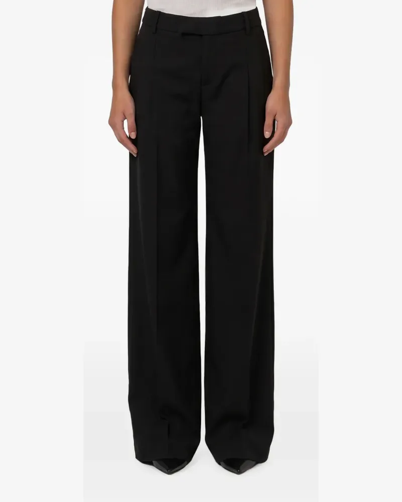 Federica Tosi pressed-pleat wide-leg trousers - Schwarz Schwarz