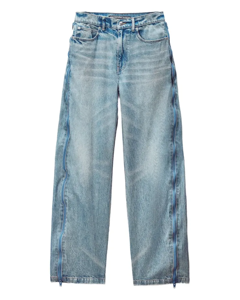 Alexander Wang Jeans mit Reißverschlussdetail - Blau Blau