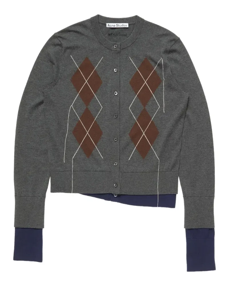 Acne Studios Cardigan im Layering-Look - Grau Grau