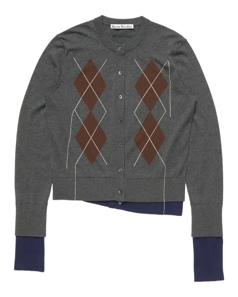 Acne Studios Cardigan im Layering-Look - Grau Grau