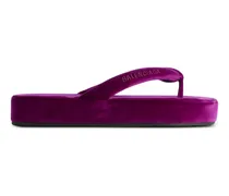 Jet Lag Thong Flip-Flops aus Samt - Violett