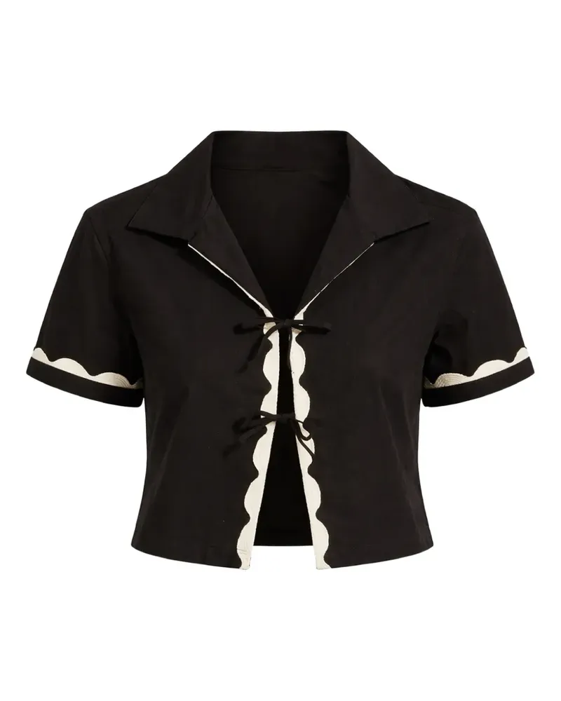 Seafolly Australia Cropped-Hemd - Schwarz Schwarz