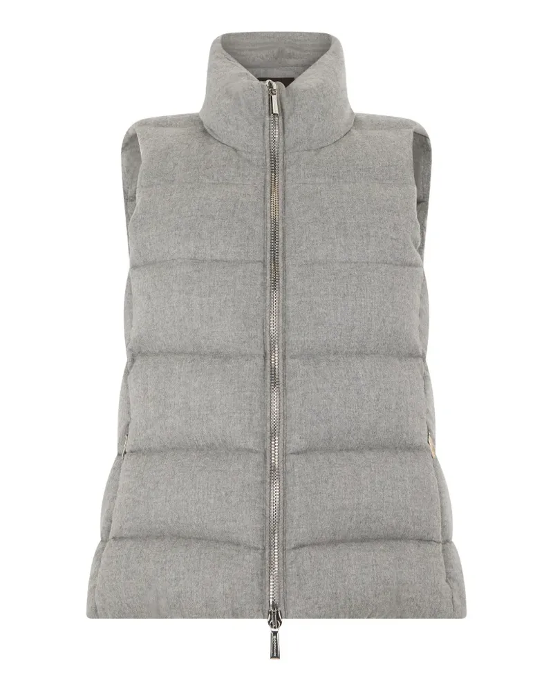 MOORER Borneo-Il padded cashmere gilet - Grau Grau