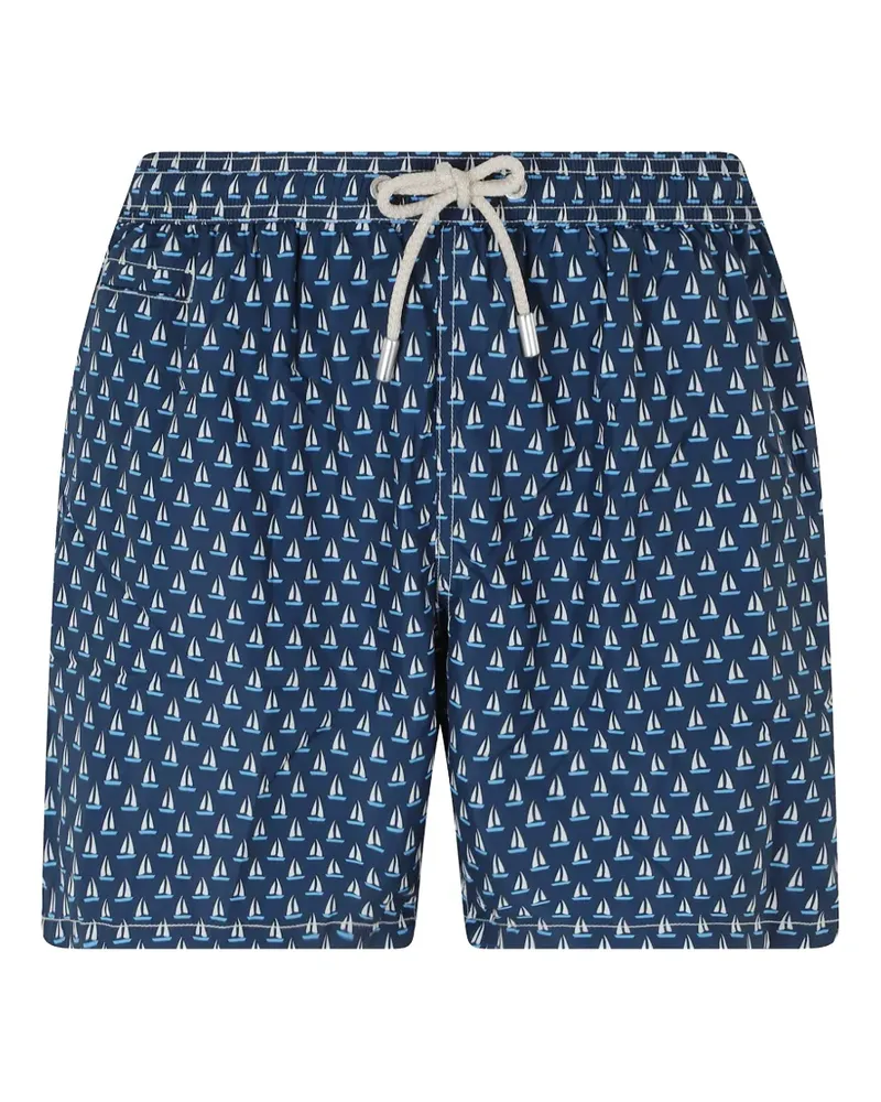 MC2 Saint Barth Lighting Micro sailboat-print swim shorts - Blau Blau
