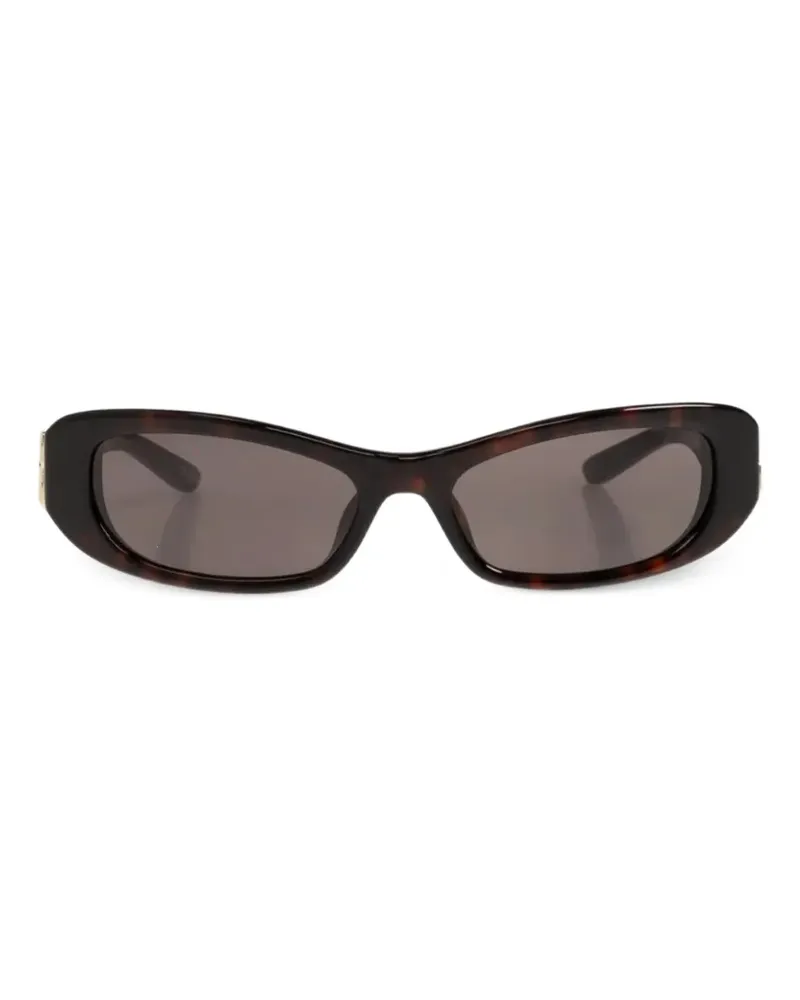 Balenciaga Eckige Cosmo Sonnenbrille in Schwarz - Braun Braun