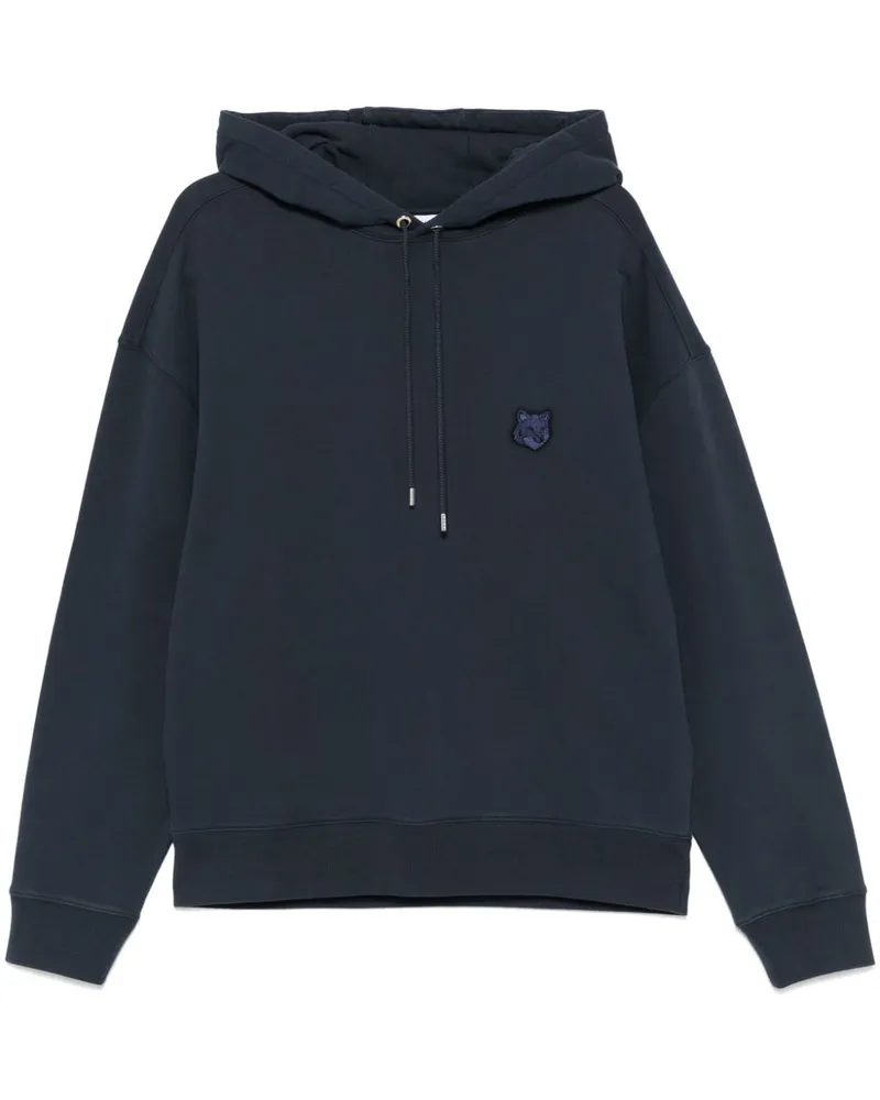 Kitsuné Hoodie mit Fox Head-Patch - Blau Blau