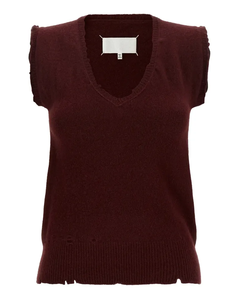 Maison Margiela Weste im Distressed-Look - Rot Rot