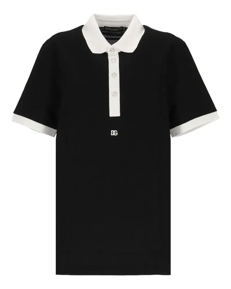 Dolce & Gabbana cotton polo shirt - Schwarz Schwarz