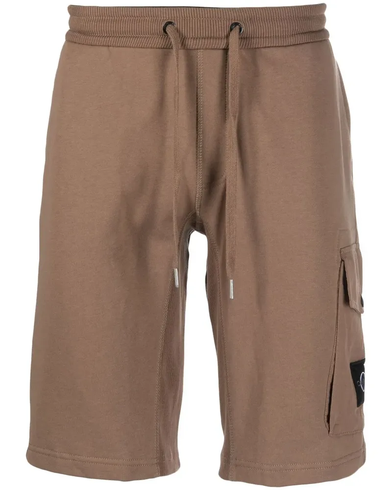 Calvin Klein Cargo-Shorts mit Logo-Patch - Braun Braun