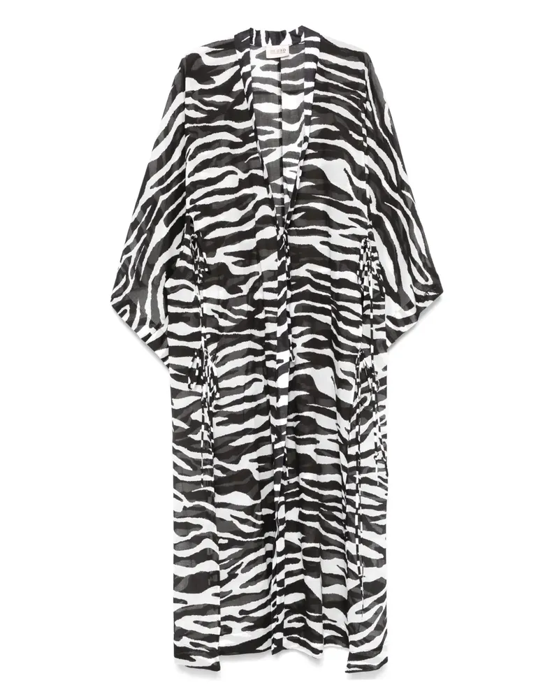 ATTICO Kaftan mit Print - Schwarz Schwarz