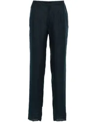 Kiton Tapered-Hose aus Leinen Blau