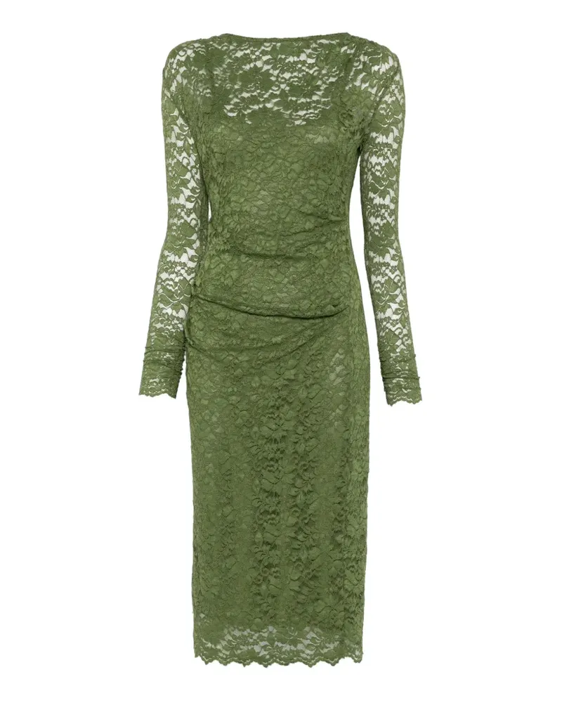 Diane von Furstenberg Darrius Minikleid mit langen Ärmeln - Grün Grün