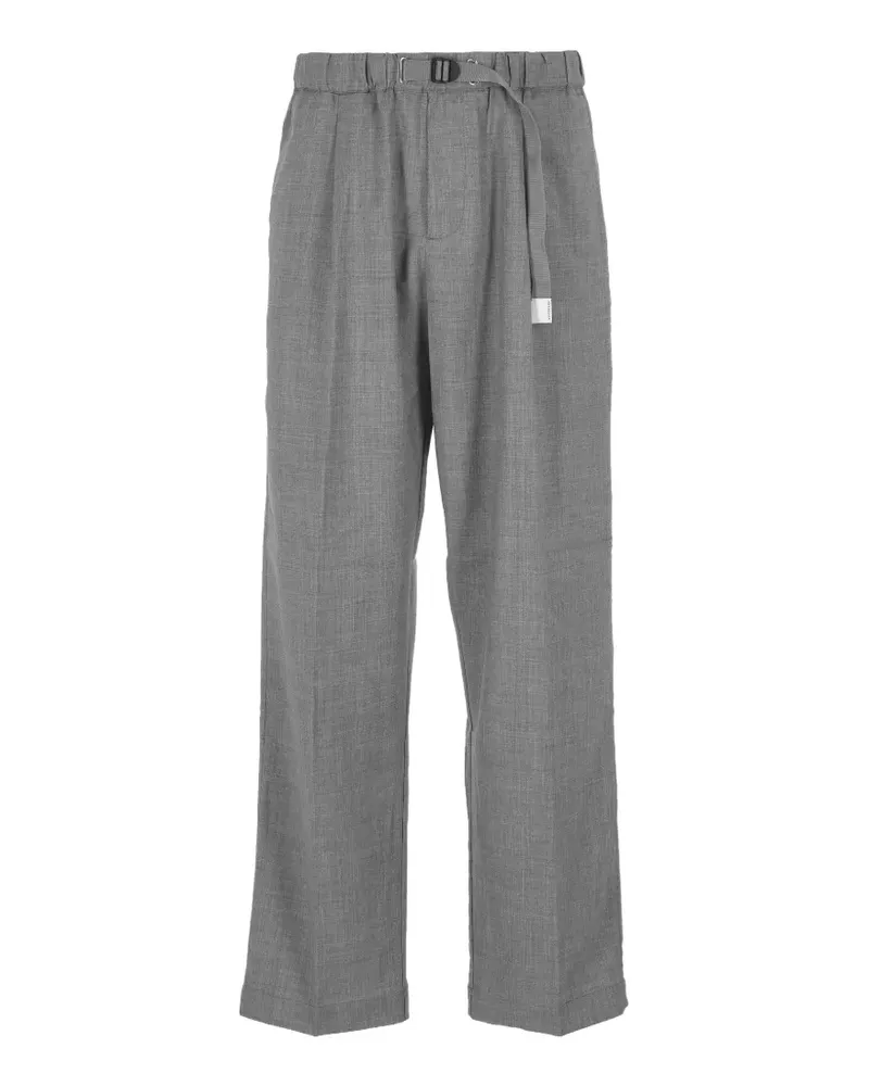 PLAN C belted pleated trousers - Grau Grau