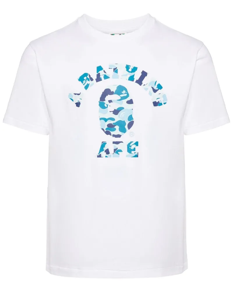 BAPE T-Shirt mit Logo-Print - Weiß Weiß