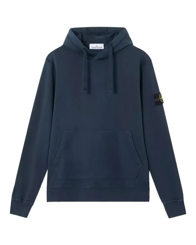 Stone Island logo-patch hoodie - Blau Blau
