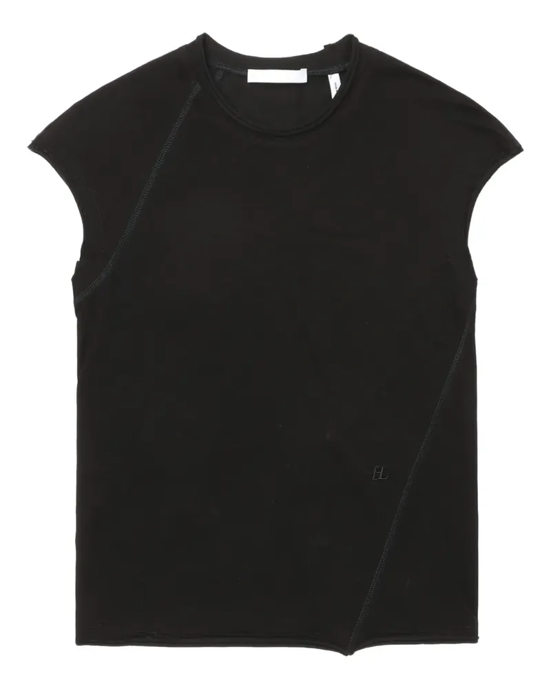 Helmut Lang Pullunder mit asymmetrischen Nähten - Schwarz Schwarz
