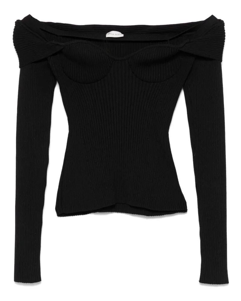 Magda Butrym Gerippter Pullover - Schwarz Schwarz