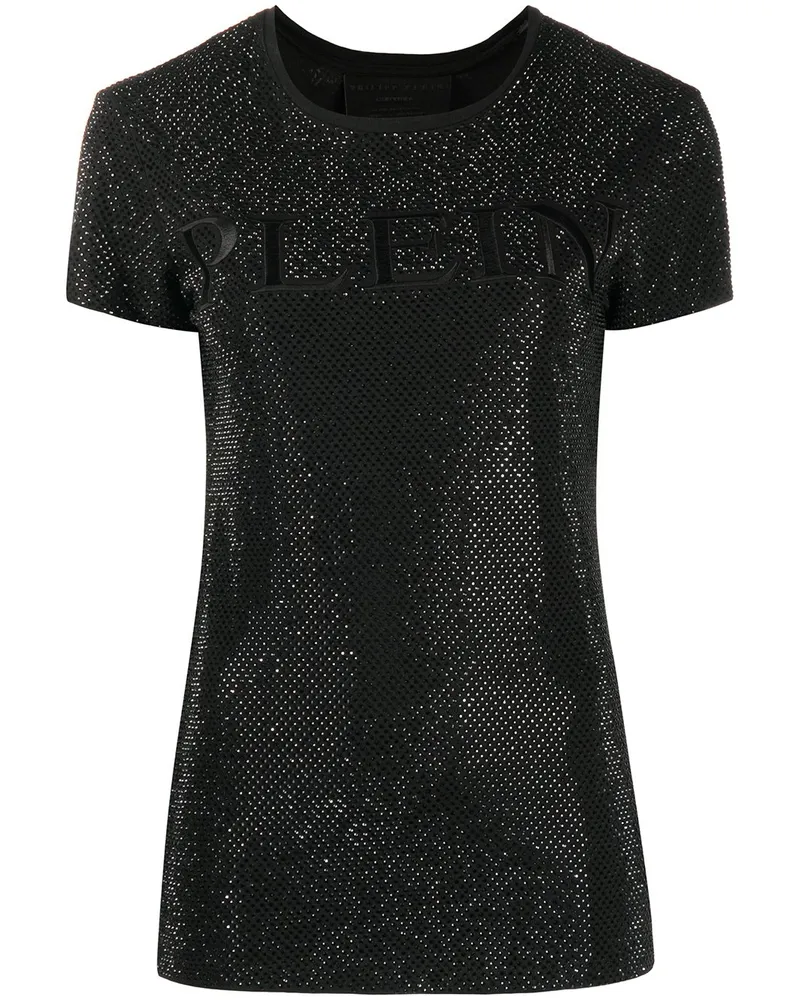 Philipp Plein T-Shirt mit Kristallen - Schwarz Schwarz