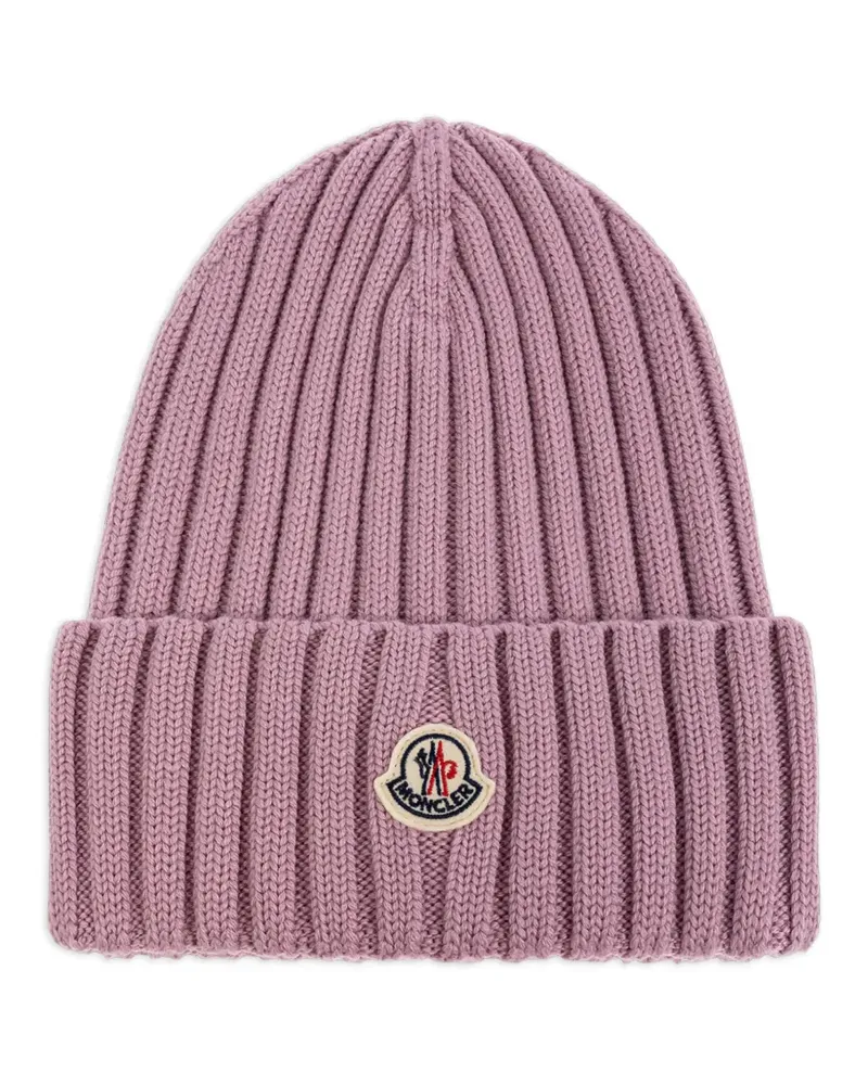 Moncler Gerippte Beanie - Rosa Rosa
