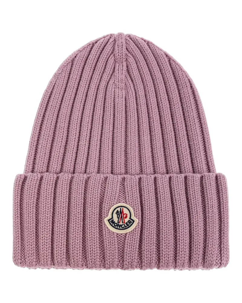 Moncler Gerippte Beanie - Rosa Rosa