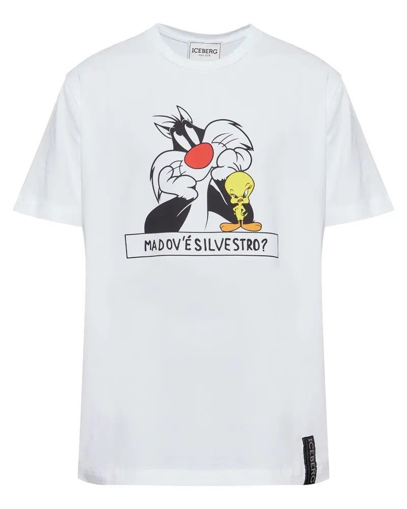 Iceberg x Looney Tunes T-Shirt mit Print - Weiß Weiß