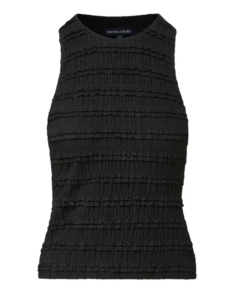 Veronica Beard Gerüschtes Jordyn Tanktop - Schwarz Schwarz