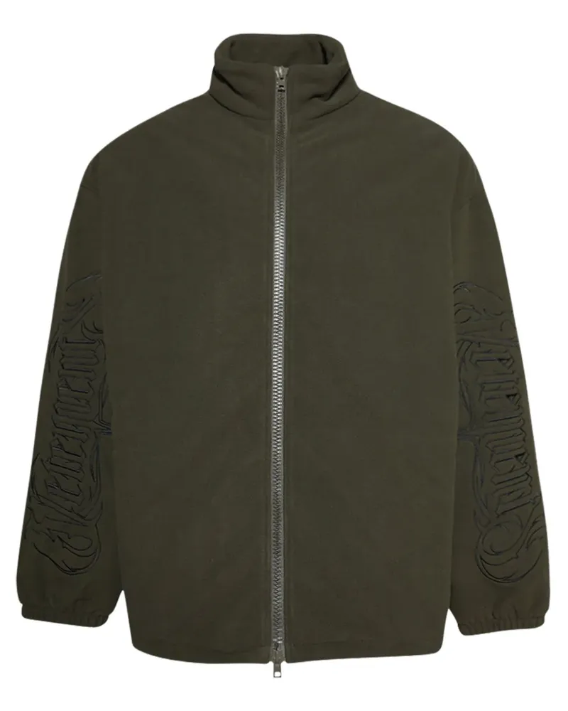 VETEMENTS Fleecejacke mit Logo-Stickerei - Grün Grün