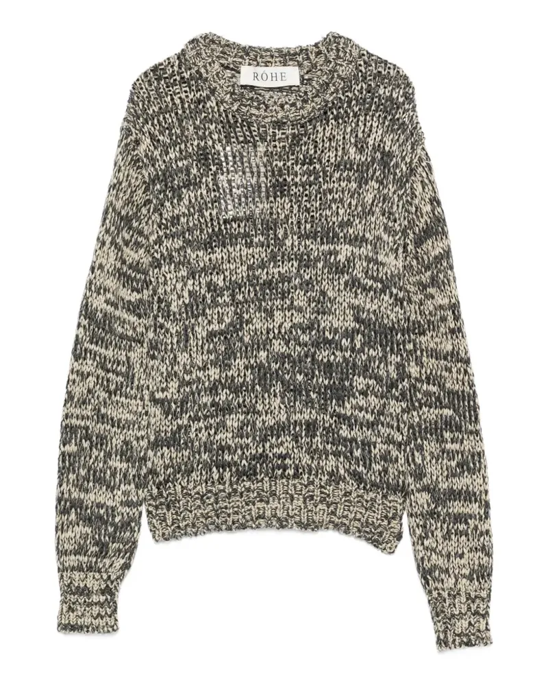 Róhe mouline-knit crew-neck sweater - Grau Grau
