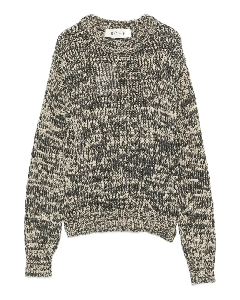Róhe mouline-knit crew-neck sweater - Grau Grau