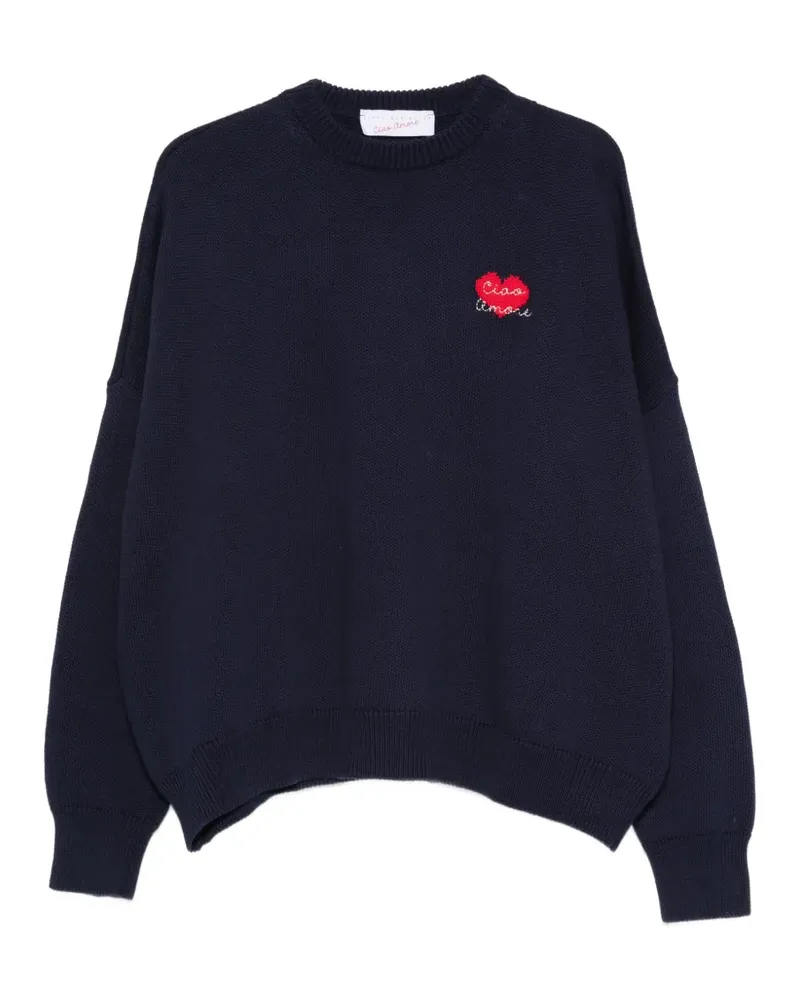 Giada Benincasa Summer Heartbeat embroidered sweater - Blau Blau