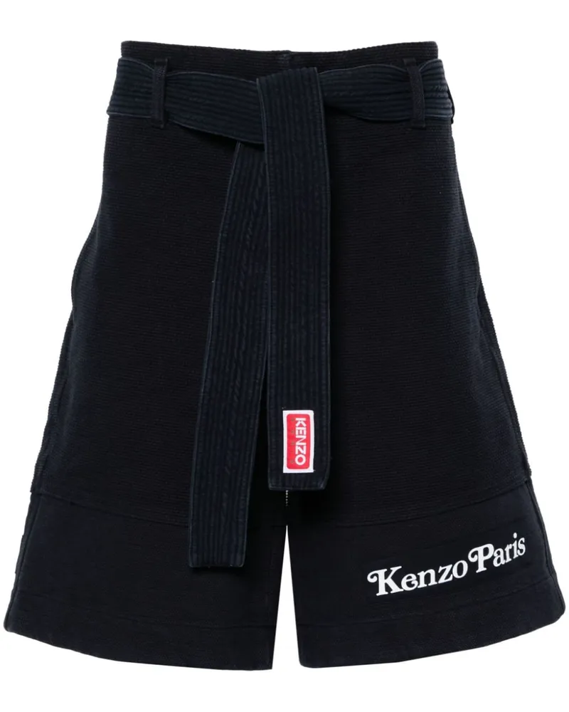 Kenzo Shorts mit Logo-Patch - Blau Blau