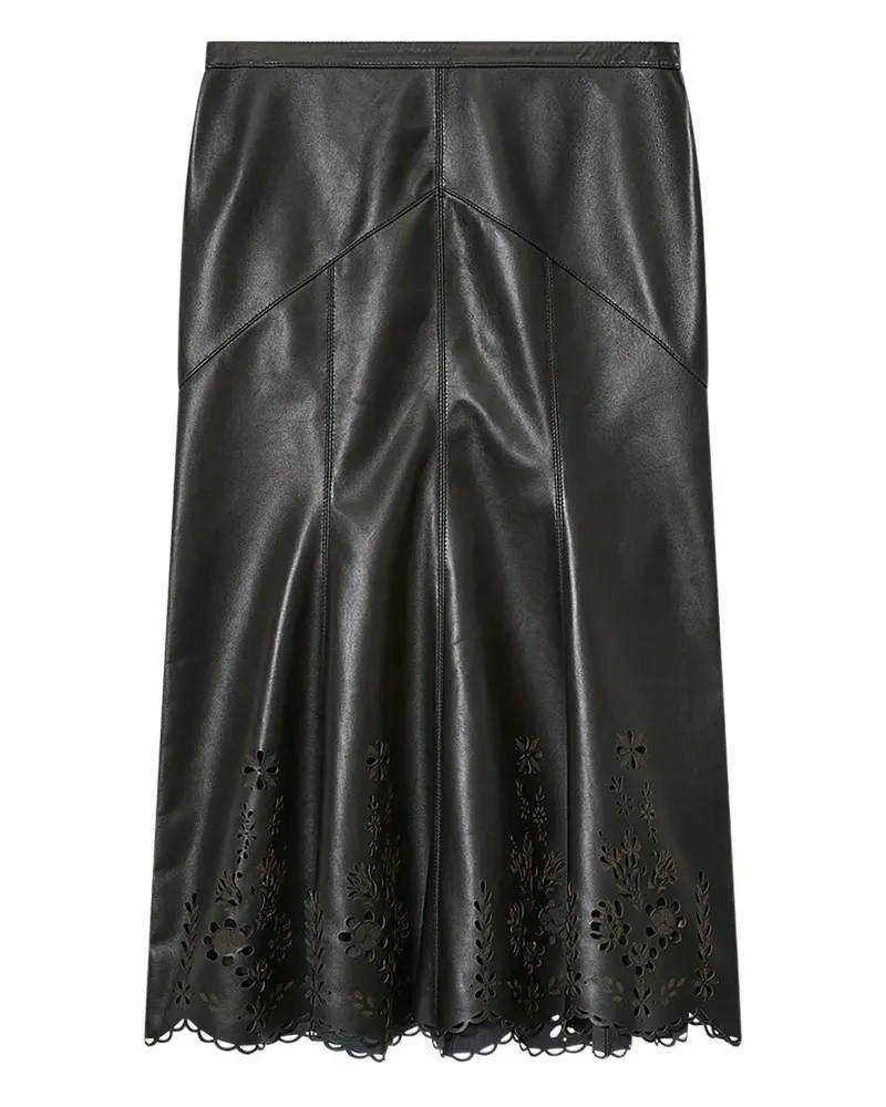 Isabel Marant Nisia Midirock mit Laser-Cuts - Schwarz Schwarz