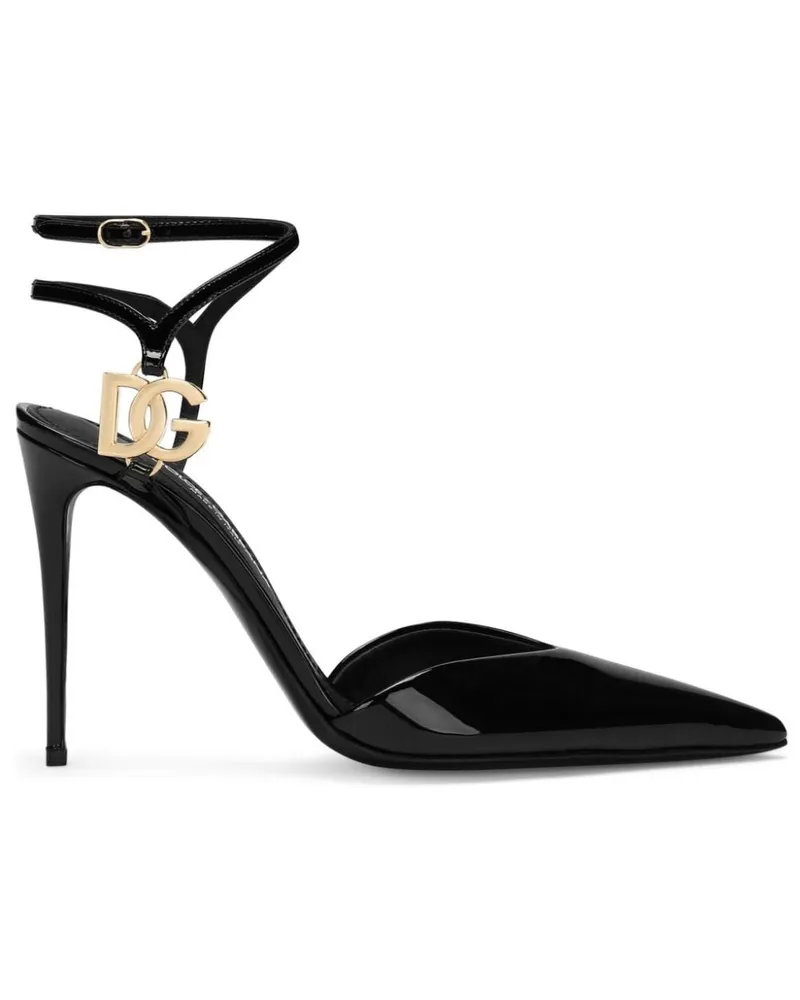 Dolce & Gabbana Pumps mit Logo-Schild - Schwarz Schwarz