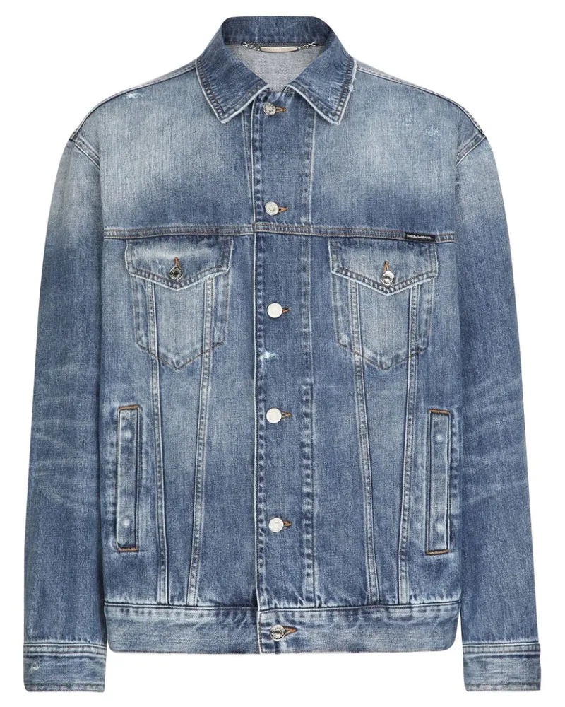 Dolce & Gabbana Klassische Jeansjacke - Blau Blau