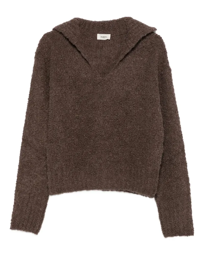 BARENA Pullover aus Bouclé - Braun Braun