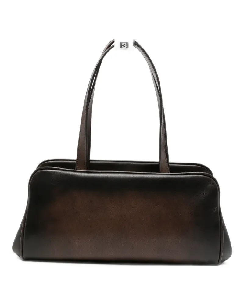 MIHARAYASUHIRO faded-effect leather tote bag - Braun Braun